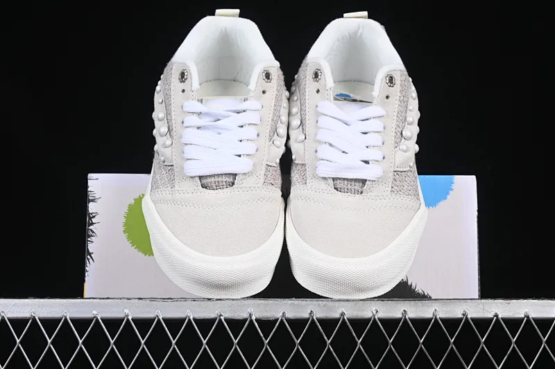 All categories Vans Vans series Vans Low Vans low-top Vans Knu Skool pearl white gray low-top casual sneakers VN0007QDBGE